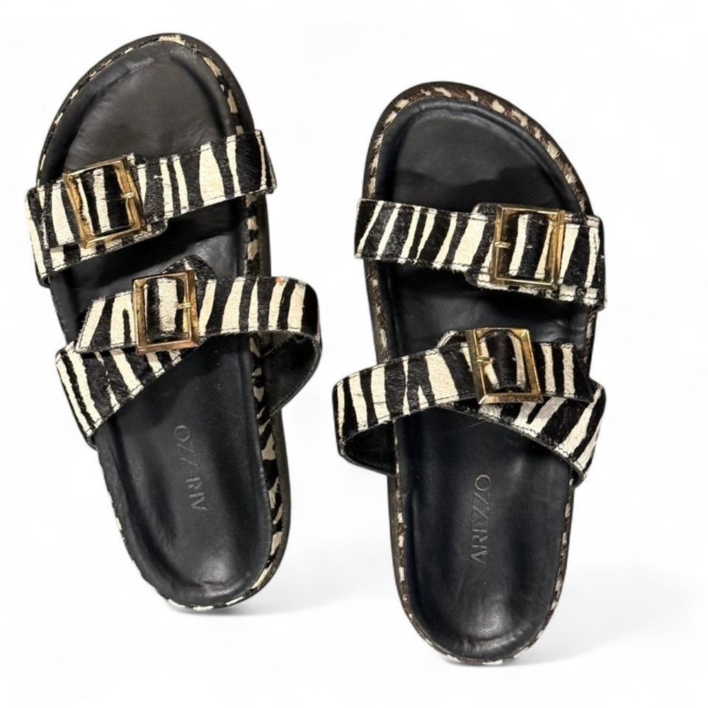 Arezzo‎ zebra print slides